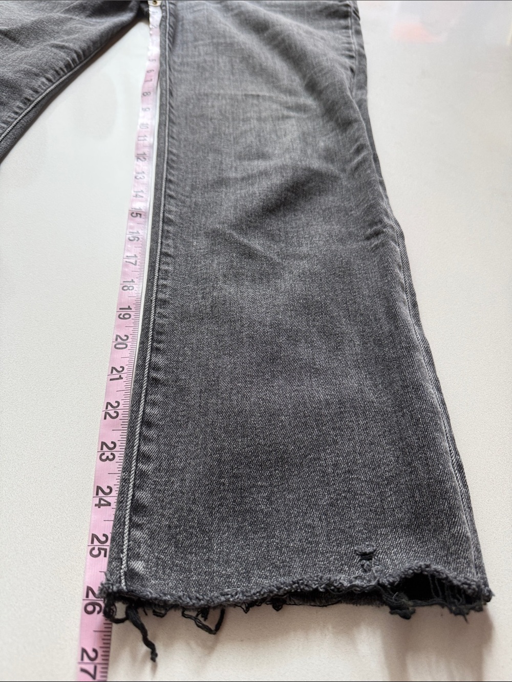 Daze Pleaser High-Rise Ankle Straight Leg Jeans, Faded Milky Way, Size 30 - Picture 13 of 13